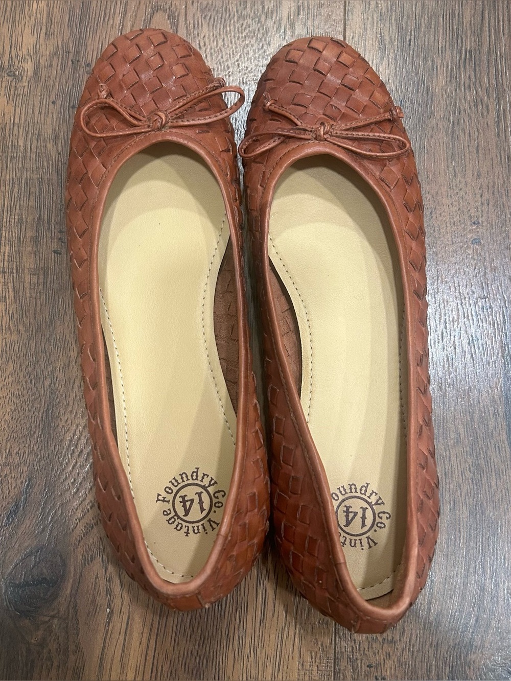 Vintage Foundry Co. Braided Leather Flats